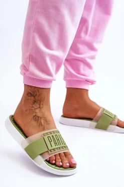 Damskie Sportowe Klapki Zielone Sunrise