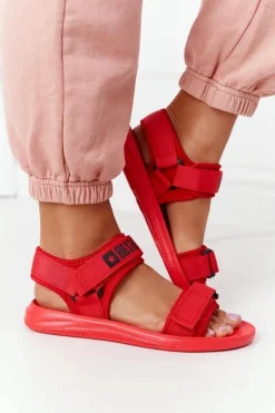 Damskie Sportowe Sandały Big Star HH274A027 Czerwone