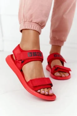 Damskie Sportowe Sandały Big Star HH274A027 Czerwone