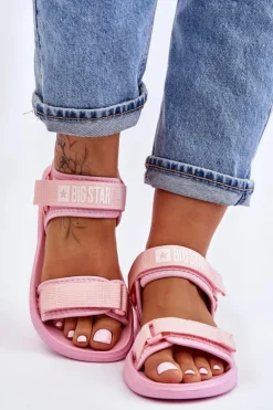 Damskie Sportowe Sandały Big Star LL274729 Różowe