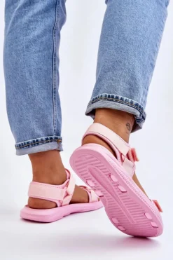 Damskie Sportowe Sandały Big Star LL274729 Różowe