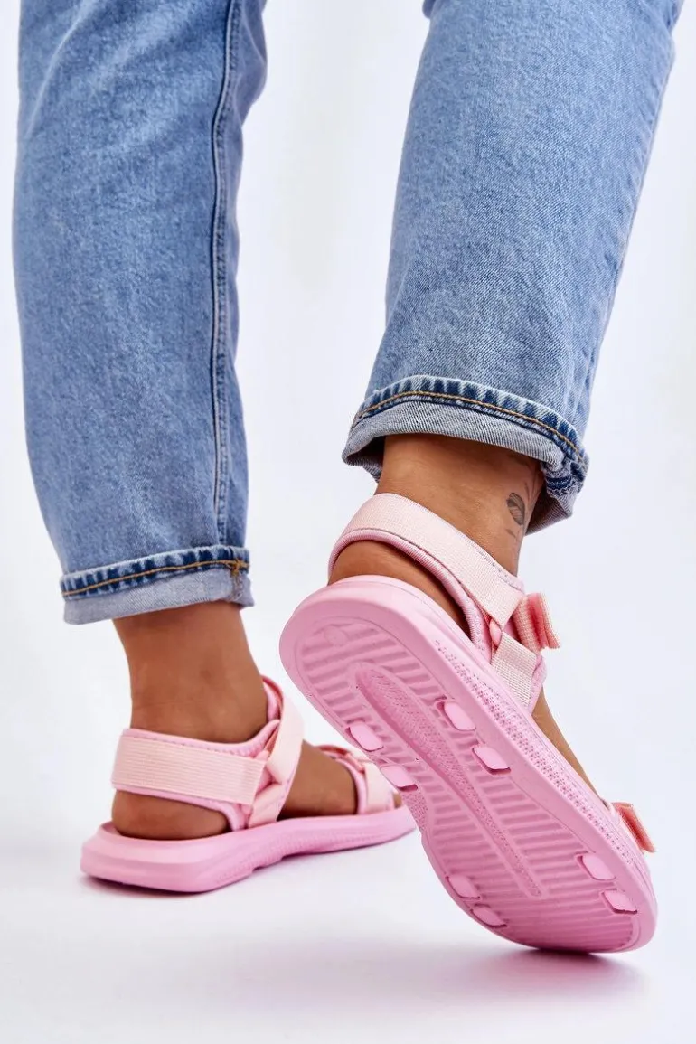 Damskie Sportowe Sandały Big Star LL274729 Różowe