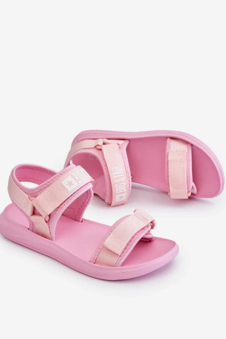 Damskie Sportowe Sandały Big Star LL274729 Różowe