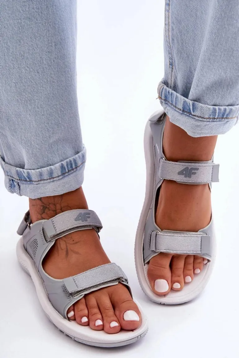 Damskie Sportowe Sandały 4F 4FSS23FSANF016-27S Szare