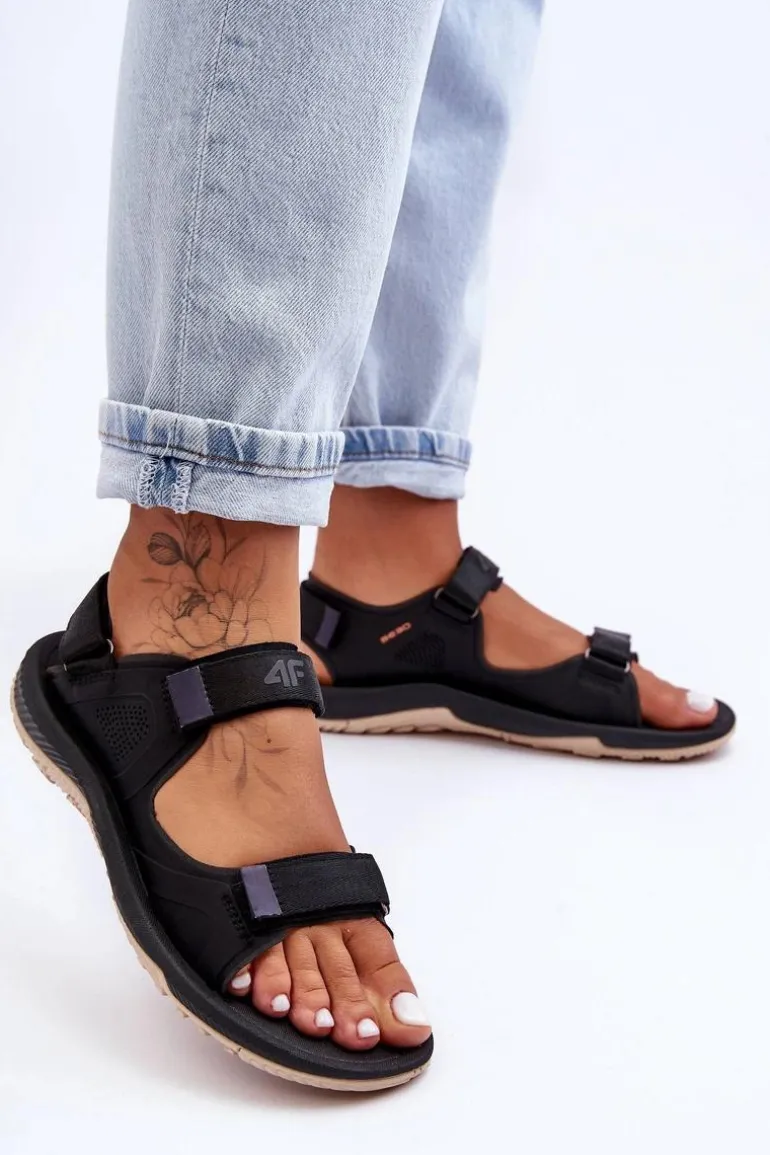 Damskie Sportowe Sandały 4F 4FSS23FSANF016-22S Czarne