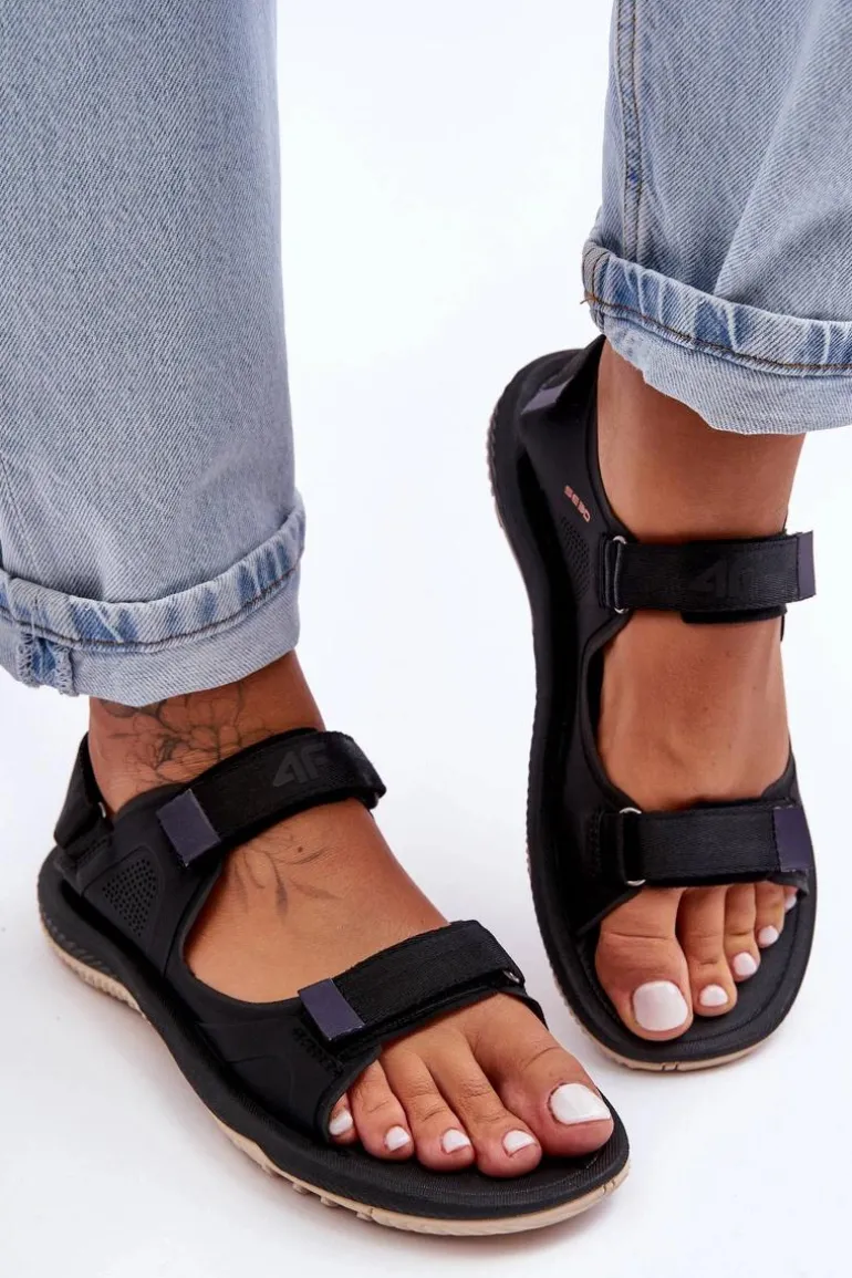 Damskie Sportowe Sandały 4F 4FSS23FSANF016-22S Czarne