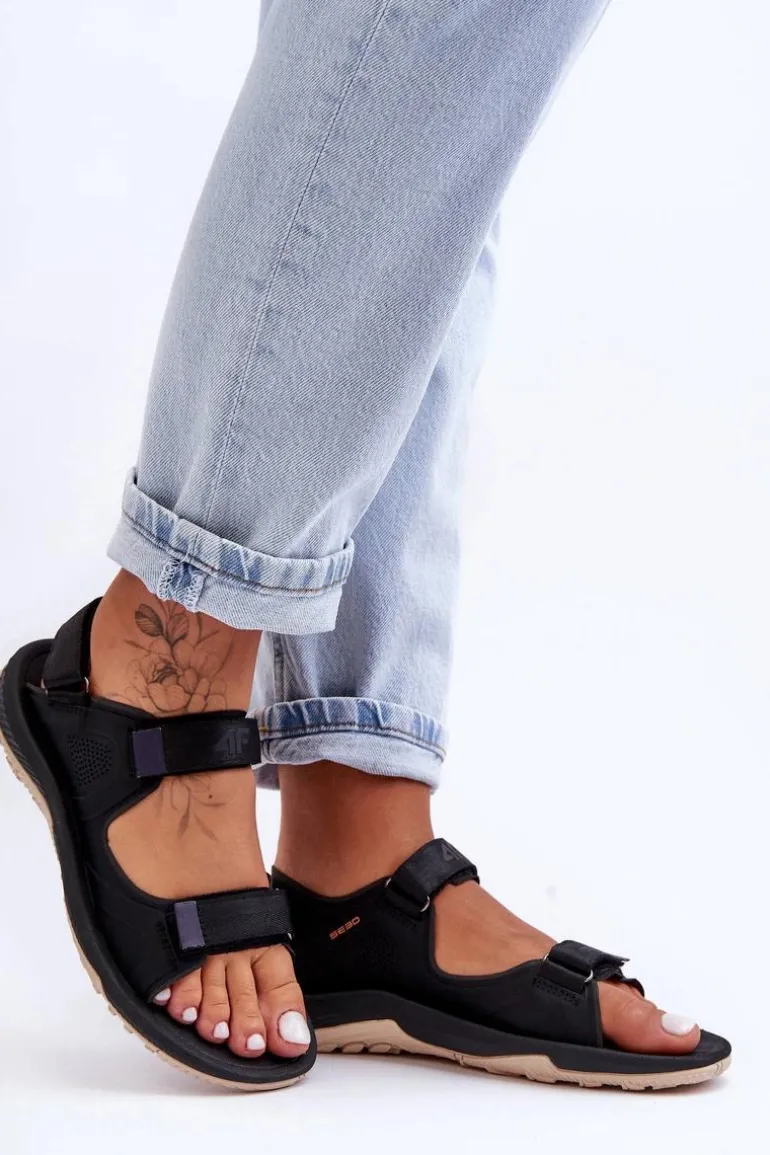 Damskie Sportowe Sandały 4F 4FSS23FSANF016-22S Czarne