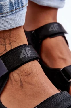 Damskie Sportowe Sandały 4F 4FSS23FSANF016-22S Czarne