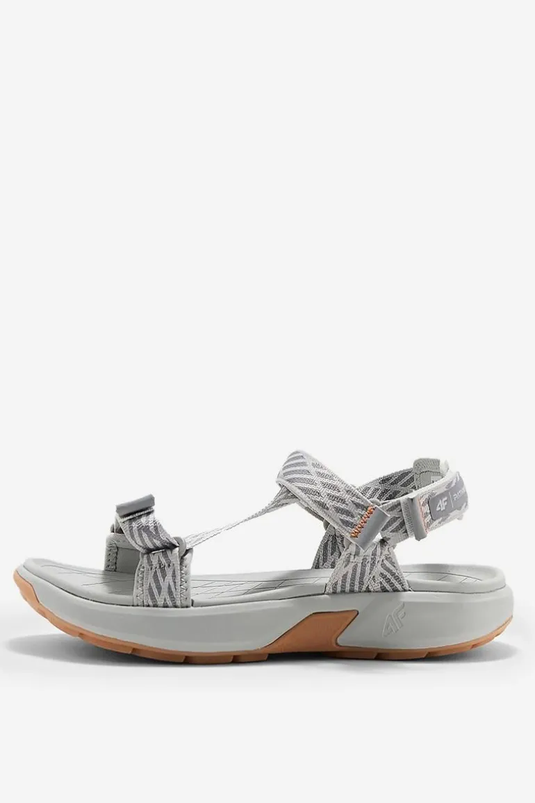 Damskie Sportowe Sandały 4FRSS24FSANF049-26S Jasnoszare