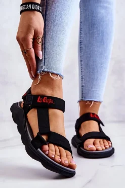 Damskie Sportowe Sandały Lee Cooper LCW-22-34-0955L Czarne