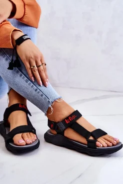 Damskie Sportowe Sandały Lee Cooper LCW-22-34-0955L Czarne