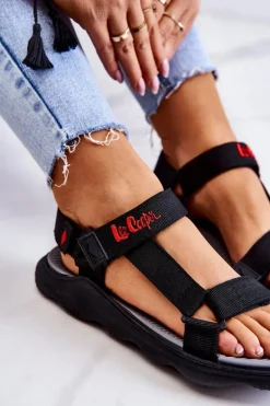 Damskie Sportowe Sandały Lee Cooper LCW-22-34-0955L Czarne