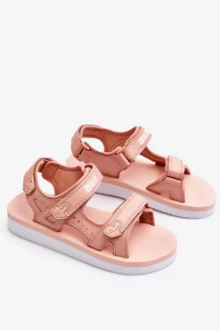 Damskie Sportowe Sandały Na Platformie Big Star LL274788 Różowe