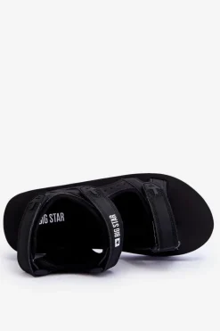 Damskie Sportowe Sandały Na Platformie Big Star LL274789 Czarne