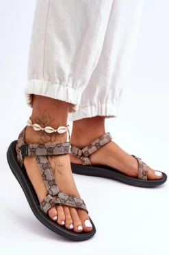 Damskie Sportowe Sandały We Wzory Brązowe Ultimate