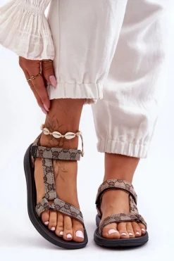 Damskie Sportowe Sandały We Wzory Brązowe Ultimate