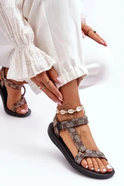 Damskie Sportowe Sandały We Wzory Brązowe Ultimate