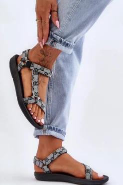 Damskie Sportowe Sandały We Wzory Biało-Czarne Ultimate