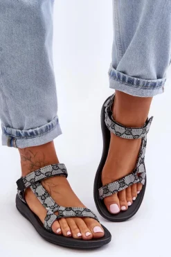 Damskie Sportowe Sandały We Wzory Biało-Czarne Ultimate