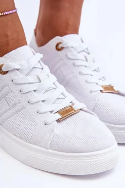 Damskie Sznurowane Trampki Białe Etna