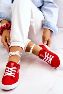 Damskie Tenisówki BIG STAR HH274061 Czerwone