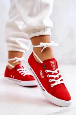 Damskie Tenisówki BIG STAR HH274061 Czerwone