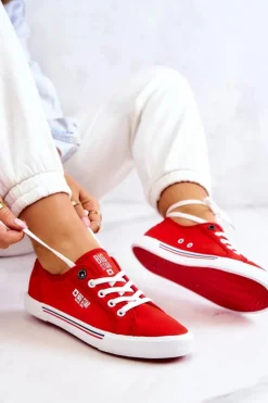 Damskie Tenisówki BIG STAR HH274061 Czerwone