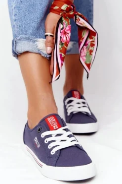 Damskie Tenisówki BIG STAR HH274063 Granatowe