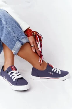 Damskie Tenisówki BIG STAR HH274063 Granatowe