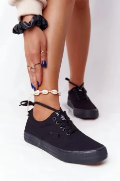 Damskie Tenisówki BIG STAR FF274164 Czarne