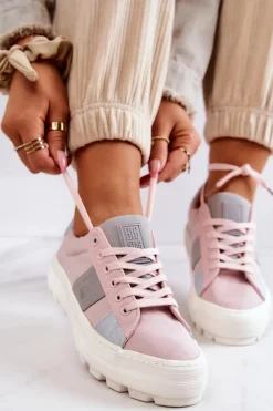 Damskie Tenisówki BIG STAR JJ274481 Różowe