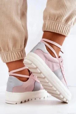 Damskie Tenisówki BIG STAR JJ274481 Różowe