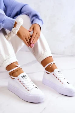 Damskie Tenisówki Lee Cooper LCW-22-31-0890L Białe