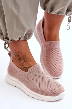 Damskie Tenisówki Materiałowe Wsuwane Różowe Adiora