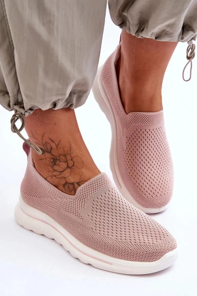 Damskie Tenisówki Materiałowe Wsuwane Różowe Adiora