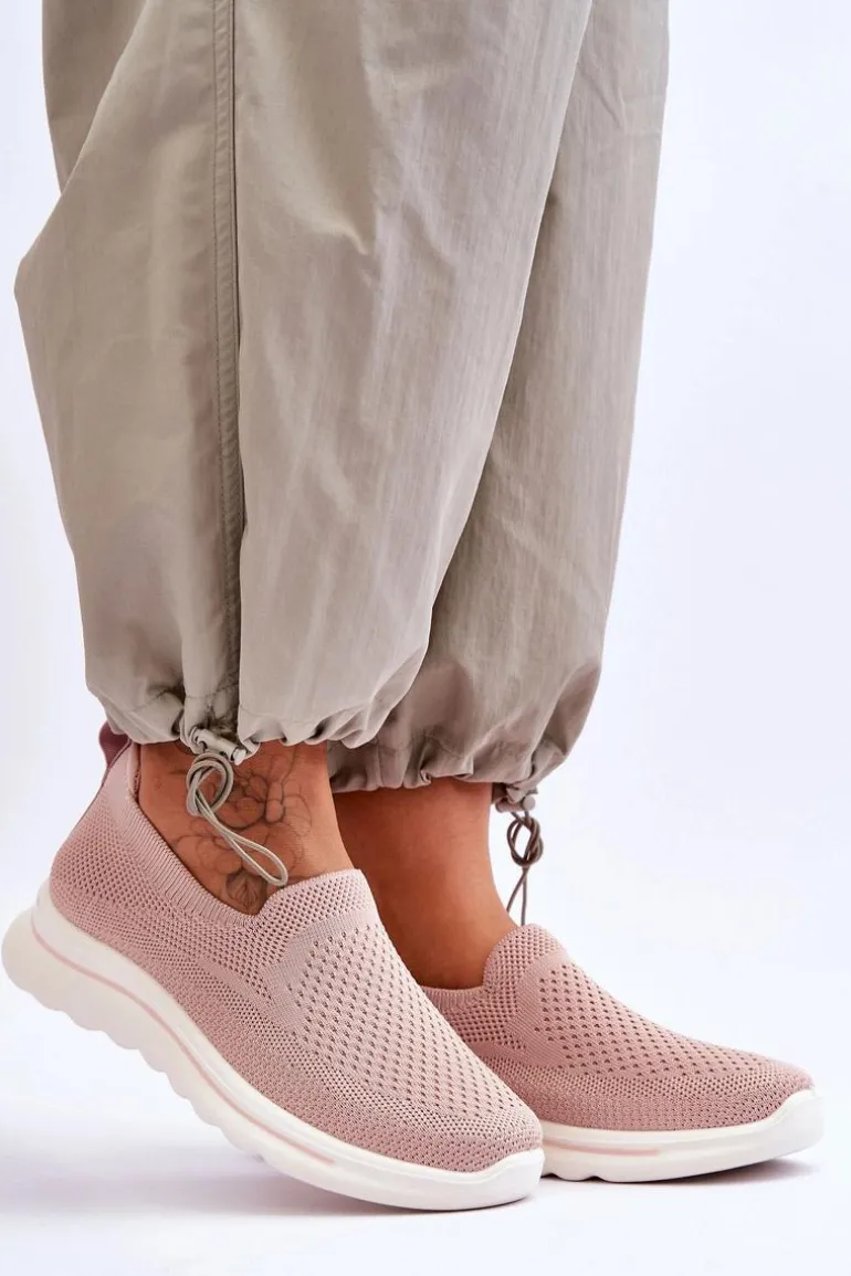 Damskie Tenisówki Materiałowe Wsuwane Różowe Adiora