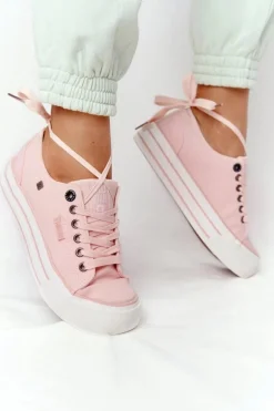 Damskie Tenisówki Na Platformie BIG STAR HH274058 Różowe