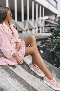 Damskie Tenisówki Na Platformie BIG STAR HH274058 Różowe