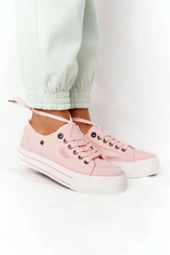 Damskie Tenisówki Na Platformie BIG STAR HH274058 Różowe