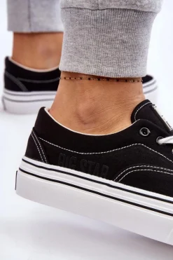 Damskie Tenisówki Na Platformie Big Star LL274230 Czarne