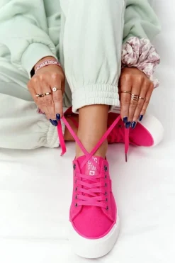 Damskie Tenisówki Na Platformie BIG STAR HH274054 Fuksja