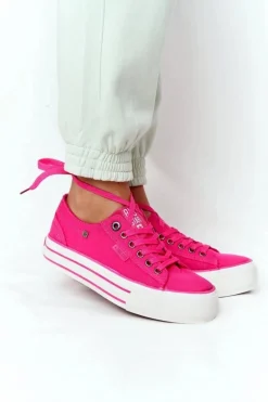 Damskie Tenisówki Na Platformie BIG STAR HH274054 Fuksja