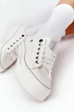 Damskie Tenisówki Na Platformie BIG STAR HH274052 Białe