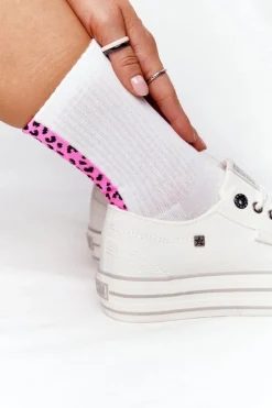 Damskie Tenisówki Na Platformie BIG STAR HH274052 Białe