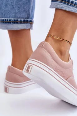 Damskie Tenisówki Na Platformie Big Star LL274229 Różowe