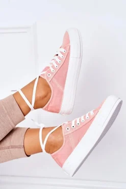 Damskie Tenisówki Na Platformie Lee Cooper LCW-21-31-0125L Koralowe