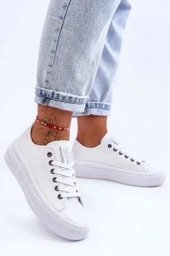 Damskie Tenisówki Na Platformie Big Star LL274A177 Białe