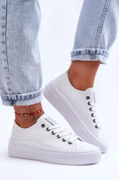 Damskie Tenisówki Na Platformie Big Star LL274A177 Białe