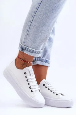 Damskie Tenisówki Na Platformie Big Star LL274A177 Białe