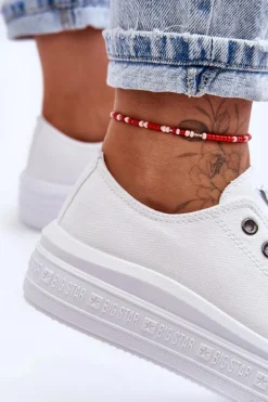 Damskie Tenisówki Na Platformie Big Star LL274A177 Białe